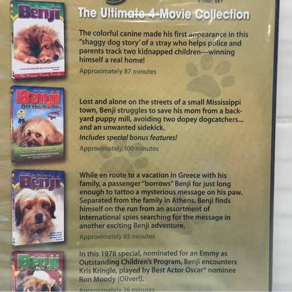 Benji: The Ultimate 4-Movie Collection (DVD, 2008) - Brand New Sealed - Picture 4 of 9